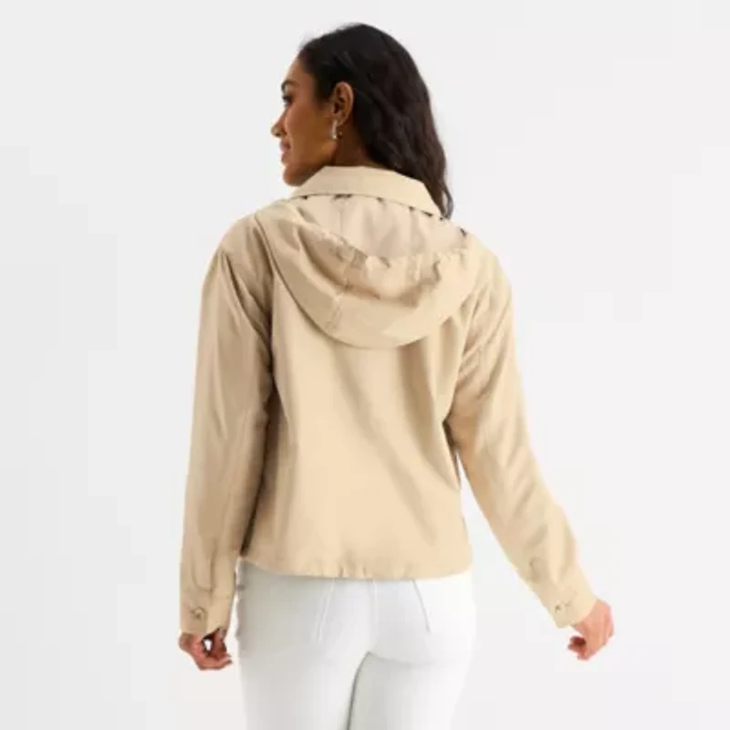 St. John's Bay Womens Hooded Lightweight Anorak