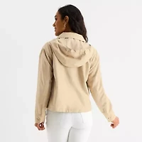 St. John's Bay Womens Hooded Lightweight Anorak