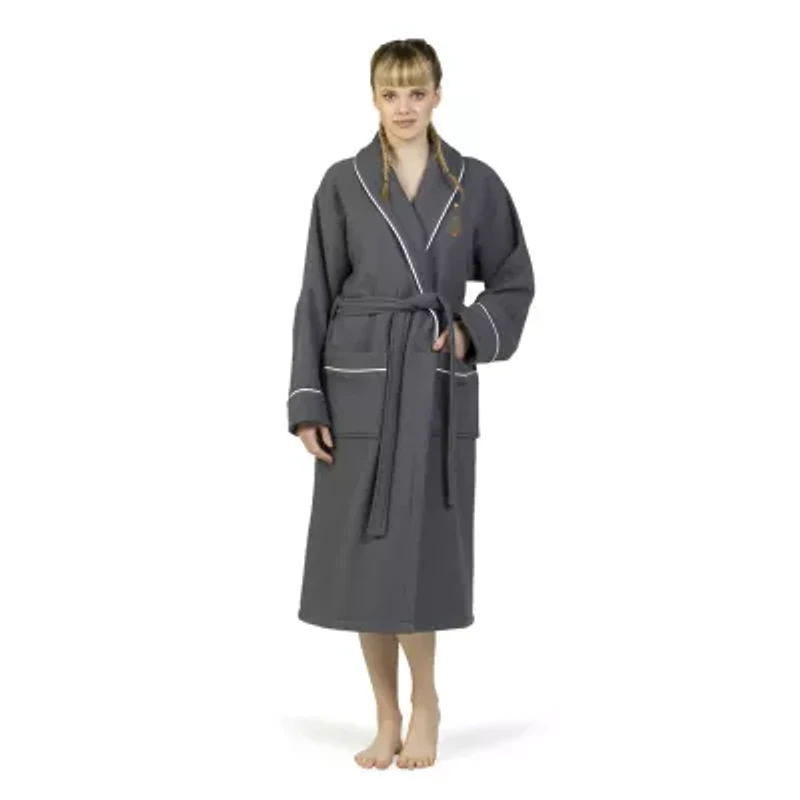 Linum Home Textiles Embroidered Christmas Tree Waffle Terry Bathrobe Unisex Adult Long Sleeve Length Robe