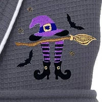 Linum Home Textiles Halloween Waffle Terry Bathrobe Unisex Adult Long Sleeve Length Robe