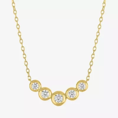 Diamond Addiction G-H / Si2-I1 Womens 1/3 CT. T.W. Lab Grown White Diamond 10K Gold 18 Inch Pendant Necklace