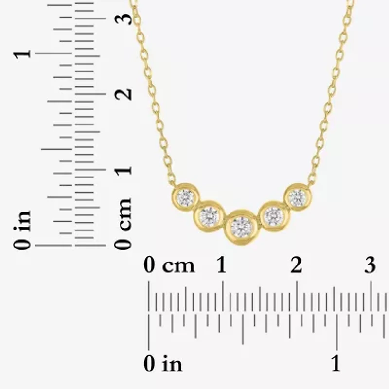 Diamond Addiction G-H / Si2-I1 Womens 1/3 CT. T.W. Lab Grown White Diamond 10K Gold 18 Inch Pendant Necklace