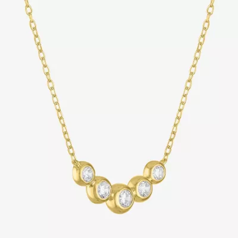 Diamond Addiction G-H / Si2-I1 Womens 1/3 CT. T.W. Lab Grown White Diamond 10K Gold 18 Inch Pendant Necklace