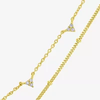 Silver Addiction Womens 14K Gold Over Silver 18 Inch Link Chain Necklace