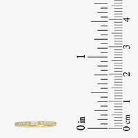 Silver Addiction Womens White Cubic Zirconia 14K Gold Over Silver Ring Set