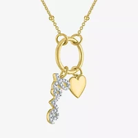 Diamond Addiction (G-H / Si2-I1) Womens 1/10 CT. T.W. Lab Grown White Diamond 14K Gold Over Silver 20 Inch Pendant Necklace