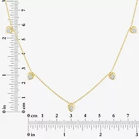 Diamond Addiction G-H / Si2-I1 Womens 1/10 CT. T.W. Lab Grown White Diamond 14K Gold Over Silver Heart 18 Inch Pendant Necklace