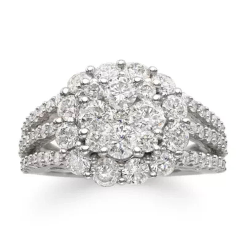 3 CT. T.W. Diamond 14K White Gold Engagement Ring