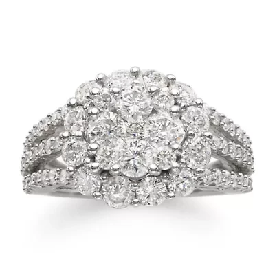 3 CT. T.W. Diamond 14K White Gold Engagement Ring