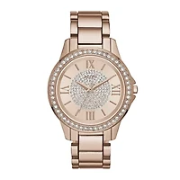 Relic By Fossil Womens Rose Goldtone Stainless Steel Bracelet Watch Zr12178