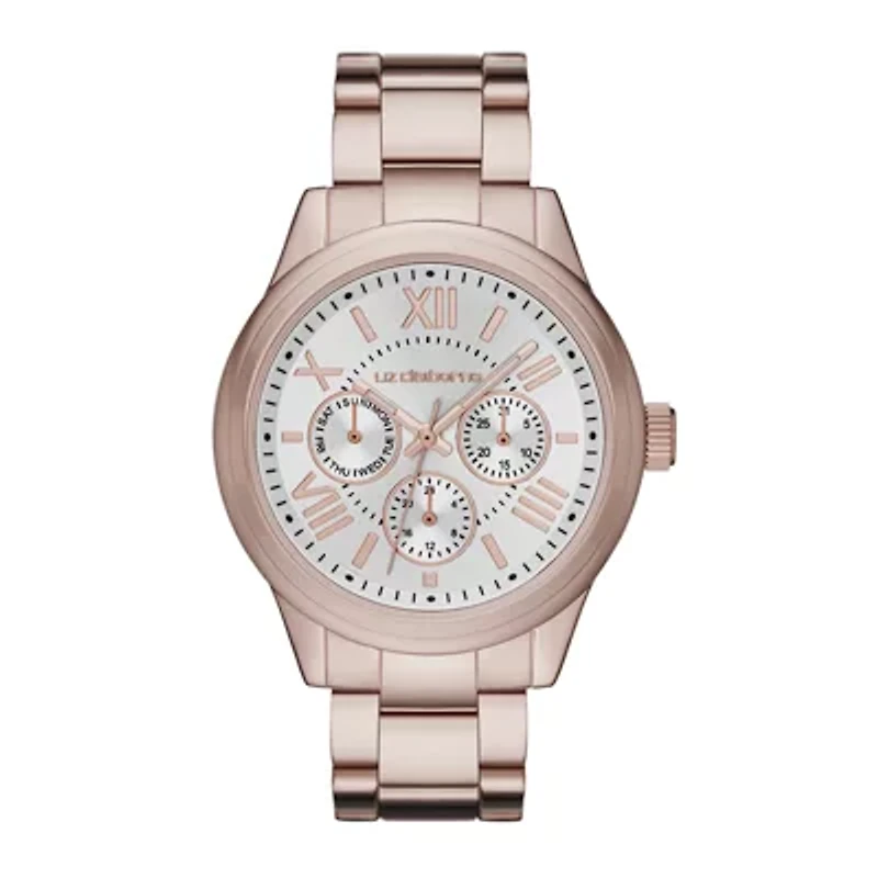 Liz Claiborne® Womens Rose Gold-Tone Bracelet Watch	
