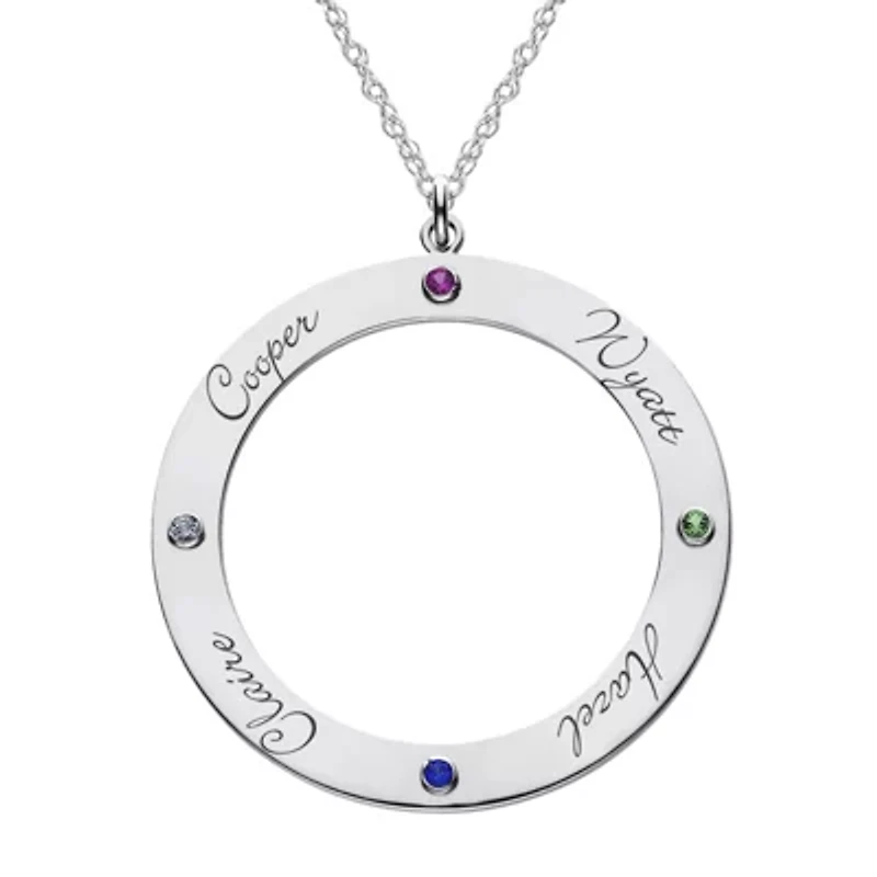 Personalized 14K Gold Over Silver Pendant Necklace