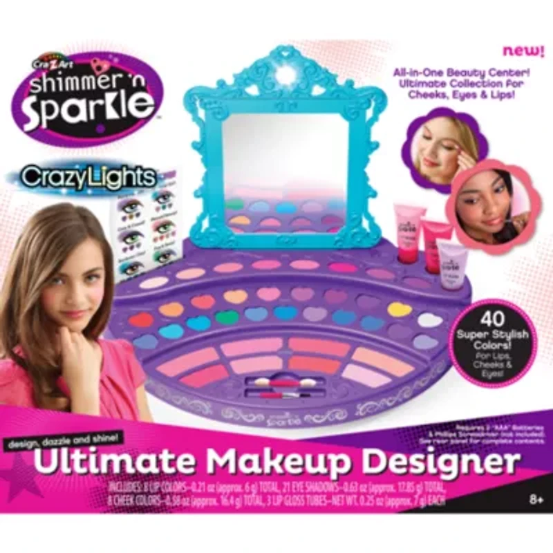 Cra-Z-Art Shimmer 'N Sparkle Crazy Lights Ultimatemake Up Designer Kit Craft Kit