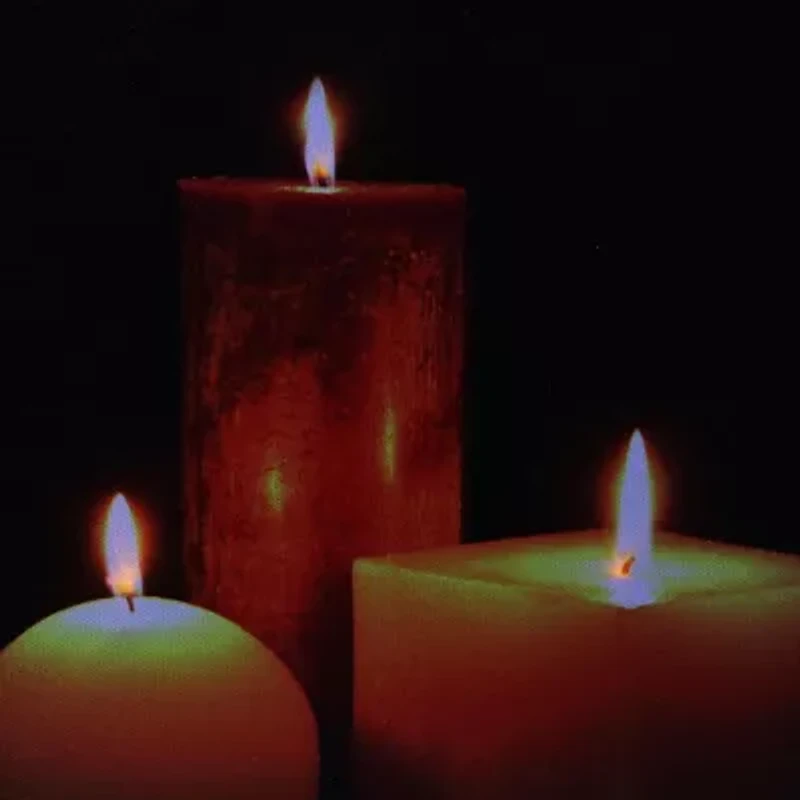 LED Lighted Tranquil Zen Triple Candles Canvas Wall Art 12'' x 15.75''