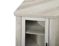 48" Wood Corner Fireplace Media TV Stand Console