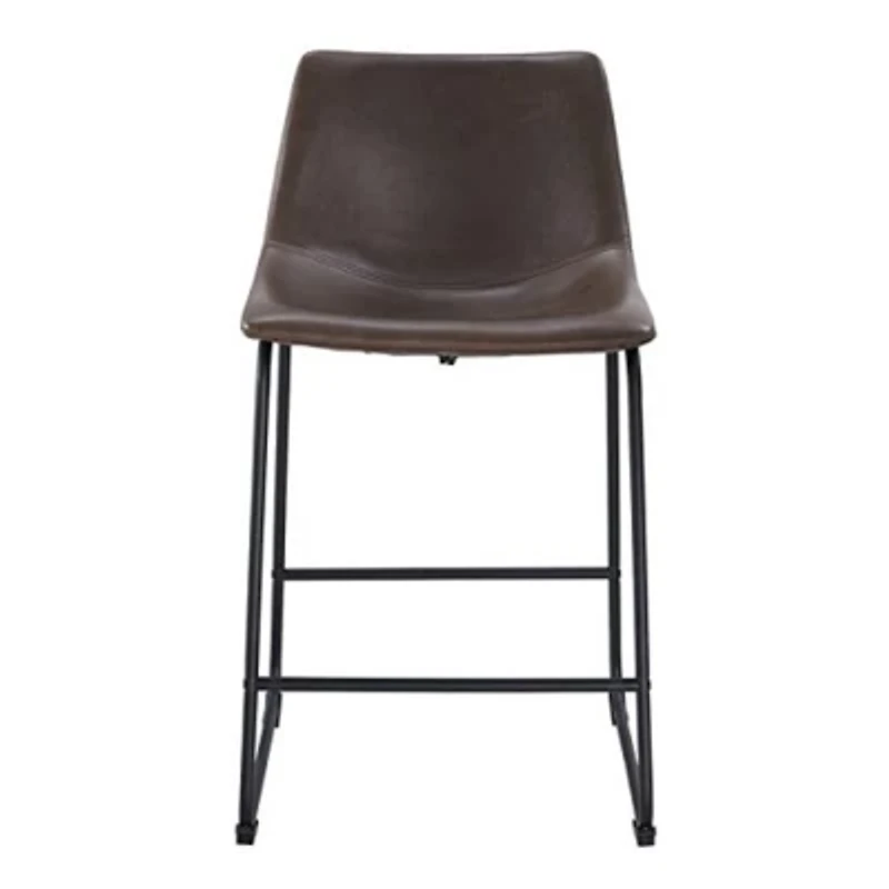 2-pc. Faux Leather Kitchen Counter Stools