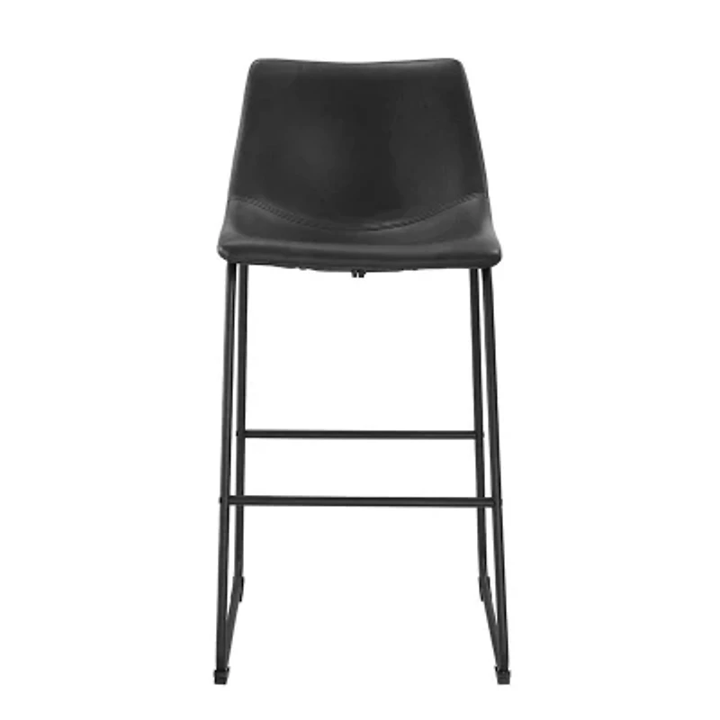 2-pc. Faux Leather Kitchen Barstools