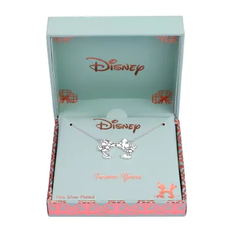 Disney Classics Womens Pure Silver Over Brass 16 Inch Pendant Necklace