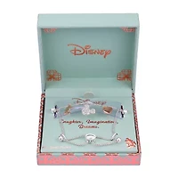 Disney Classics Womens Crystal Heart Mickey Mouse Bolo Bracelet
