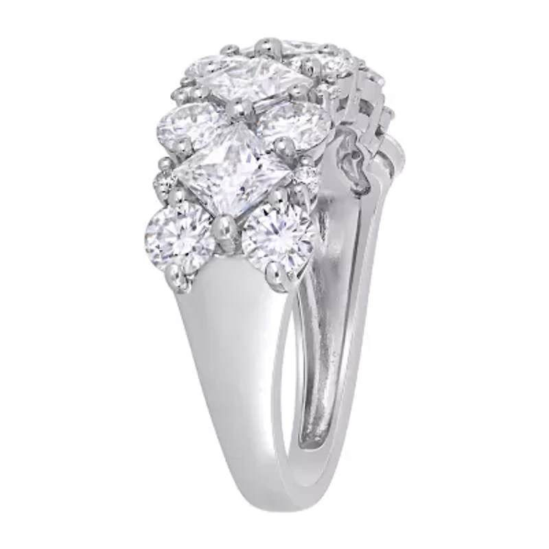 Womens 2.5MM 1/10 CT. T.W. Lab Created White Moissanite 10K Gold Eternity Band