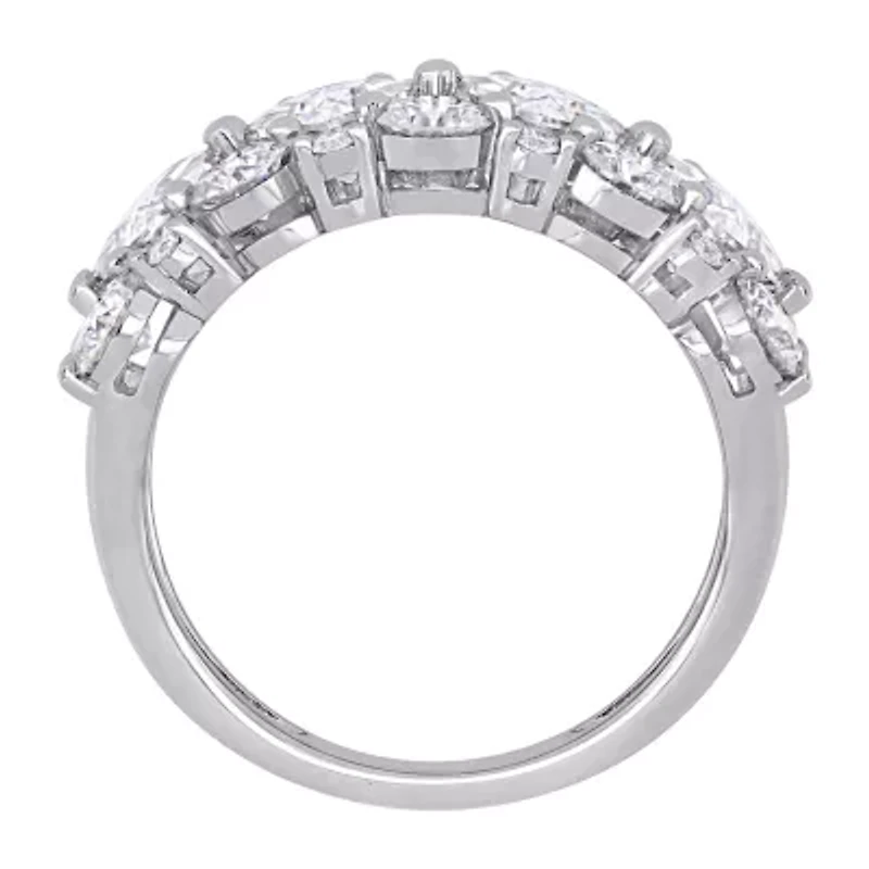 Womens 2.5MM 1/10 CT. T.W. Lab Created White Moissanite 10K Gold Eternity Band