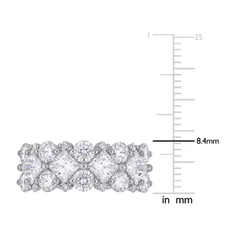 Womens 2.5MM 1/10 CT. T.W. Lab Created White Moissanite 10K Gold Eternity Band