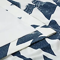 Exclusive Fabrics & Furnishing Triad Printed Cotton Rod Pocket Back Tab Light-Filtering Single Curtain Panel