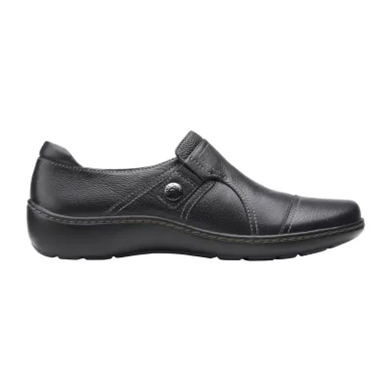 Clarks Cora Poppy Womens Cap Closed Toe Slip-On Shoe