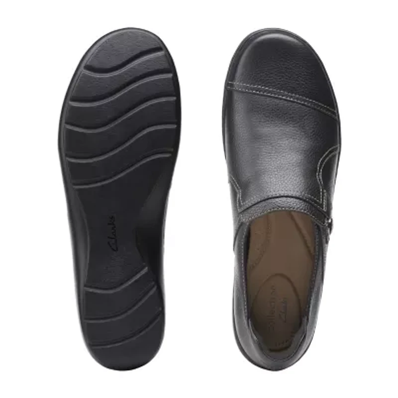 Clarks Cora Poppy Womens Cap Closed Toe Slip-On Shoe