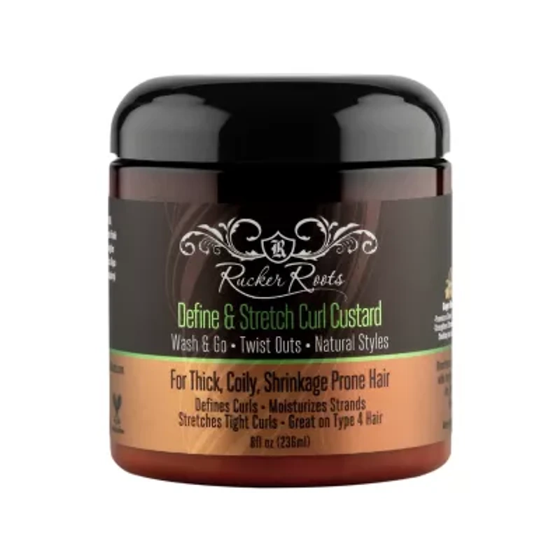 Rucker Roots Define & Stretch Curl Custard Hair Pomade 8 oz.
