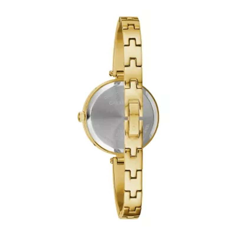 Caravelle Designed By Bulova Womens Gold Tone Stainless Steel 2-pc. Watch Boxed Set 44x100