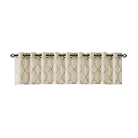 Madison Park Westmont Fretwork Print 50"W X 18"L Grommet Top Tailored Valance