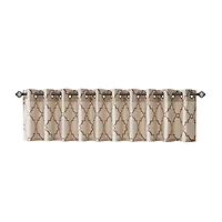 Madison Park Westmont Fretwork Print 50"W X 18"L Grommet Top Valance