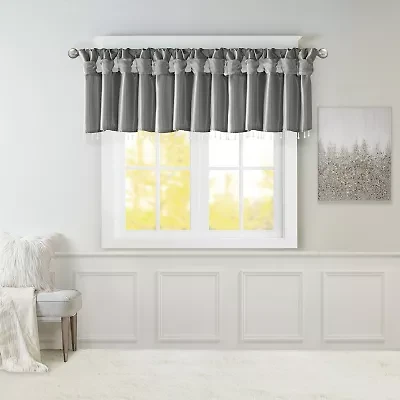Madison Park Natalie 50"W X 26"L Lightweight Twisted Tab Top Tailored Valance