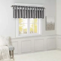 Madison Park Natalie 50"W X 26"L Lightweight Twisted Tab Top Tailored Valance
