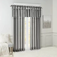 Madison Park Natalie 50"W X 26"L Lightweight Twisted Tab Top Tailored Valance