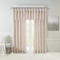 Madison Park Natalie 50"W X 26"L Lightweight Twisted Tab Top Tailored Valance