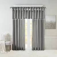 Madison Park Natalie 50"W X 26"L Lightweight Twisted Tab Top Tailored Valance