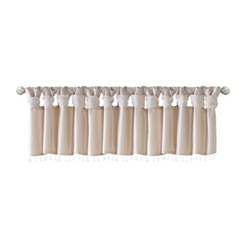 Madison Park Natalie 50"W X 26"L Lightweight Twisted Tab Top Tailored Valance