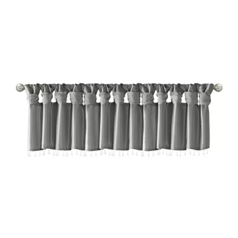 Madison Park Natalie 50"W X 26"L Lightweight Twisted Tab Top Tailored Valance