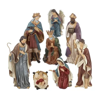 Kurt Adler 9" 8-pc. Resin Nativity Set