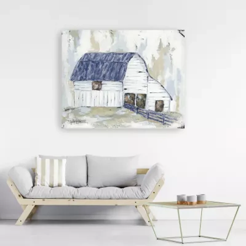 Lumaprints Spring Joy Farm (Blue) Giclee Canvas Art