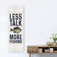 Lumaprints Less Talk More Fishing Vertical Ii-Fishing Giclee Canvas Art