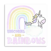Lumaprints Pastel Rainbows V-Unicorns Giclee Canvas Art