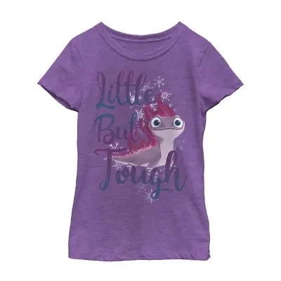 Bruni Little & Big Kid Girls Crew Neck Short Sleeve Slim Fit Frozen Graphic T-Shirt