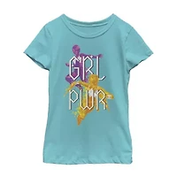 Little & Big Kid Girls Crew Neck Short Sleeve Slim Fit Power Rangers Graphic T-Shirt