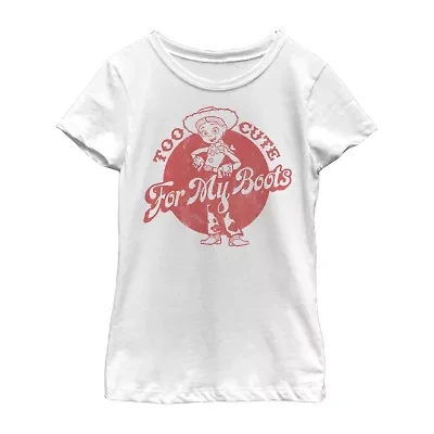 Little & Big Kid Girls Crew Neck Short Sleeve Slim Fit Toy Story Graphic T-Shirt