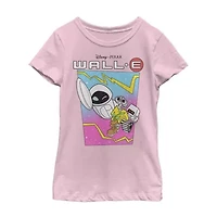 Little & Big Kid Girls Crew Neck Short Sleeve Slim Fit Wall-E Graphic T-Shirt