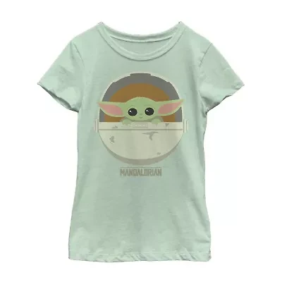 The Child Bassinet Little & Big Kid Girls Crew Neck Short Sleeve Slim Fit Star Wars Graphic T-Shirt