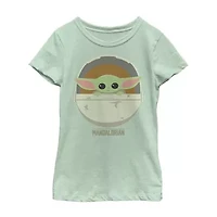 The Child Bassinet Little & Big Kid Girls Crew Neck Short Sleeve Slim Fit Star Wars Graphic T-Shirt